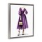 Stupell Industries Glam Purple Gown Framed Floater Canvas Wall Art Design by Amanda Greenwood